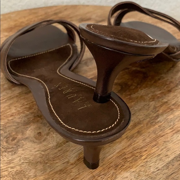 New Ralph Lauren kitten heel slides Sandals size 7 - Picture 3 of 8